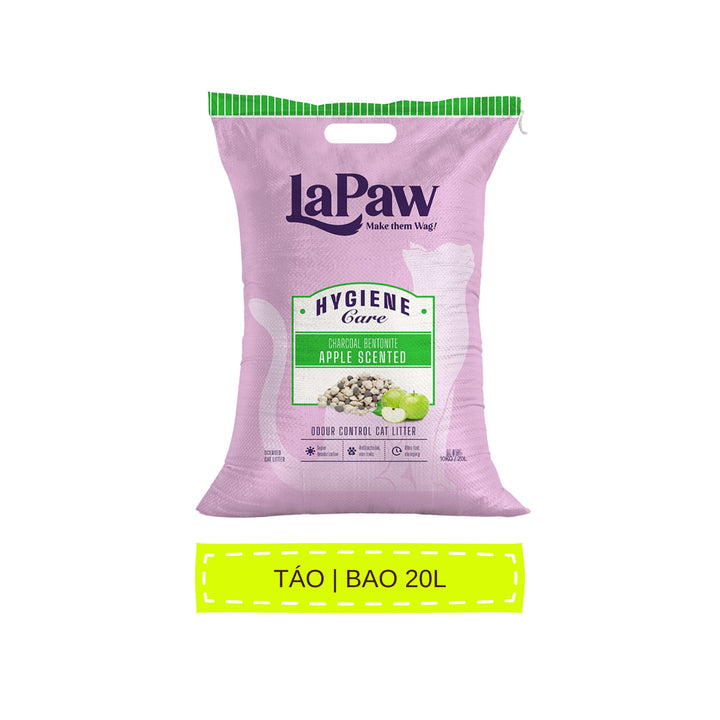 Cát Vệ Sinh Cho Mèo LaPaw Than Hoạt Tính, Siêu Vón Cục, Khử Mùi Tốt, Thơm Lâu, Ít Bụi, Bao 8L/20L