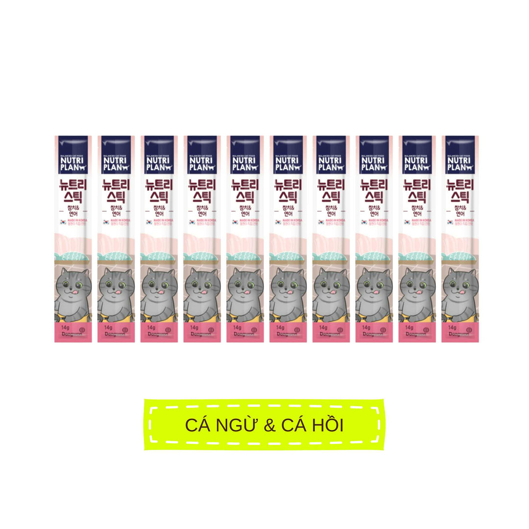 [Combo 10 - 20 Stick] Súp Thưởng Cho Mèo Nutri Plan, Thanh 14g