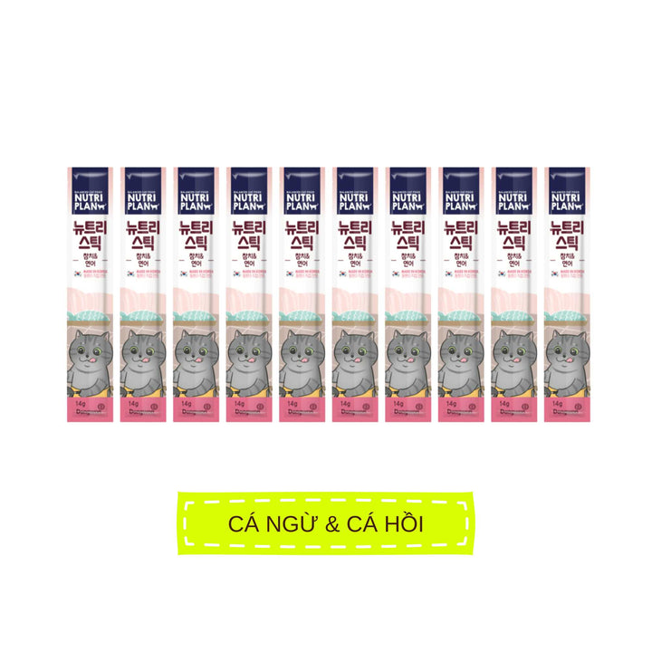 [Combo 10 - 20 Stick] Súp Thưởng Cho Mèo Nutri Plan, Thanh 14g