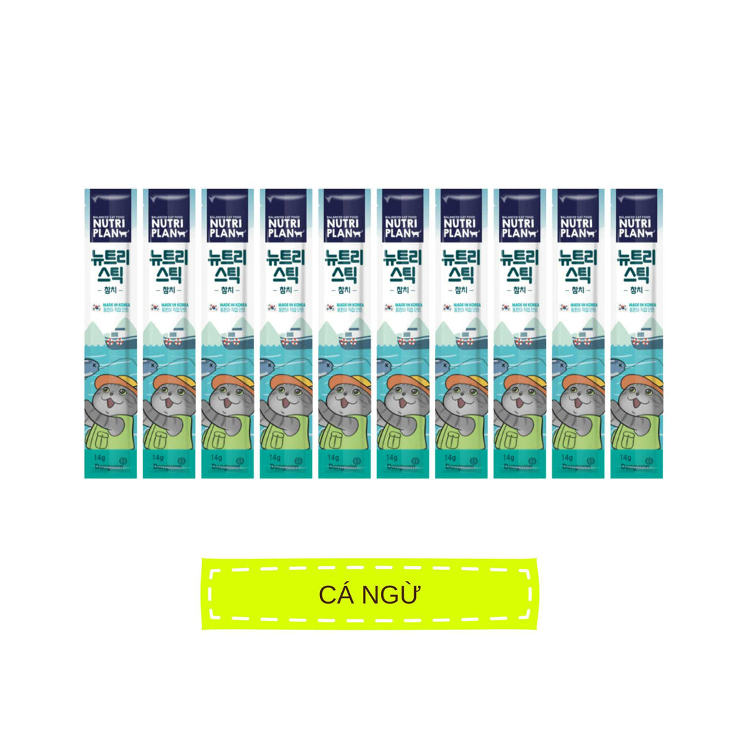 [Combo 10 - 20 Stick] Súp Thưởng Cho Mèo Nutri Plan, Thanh 14g