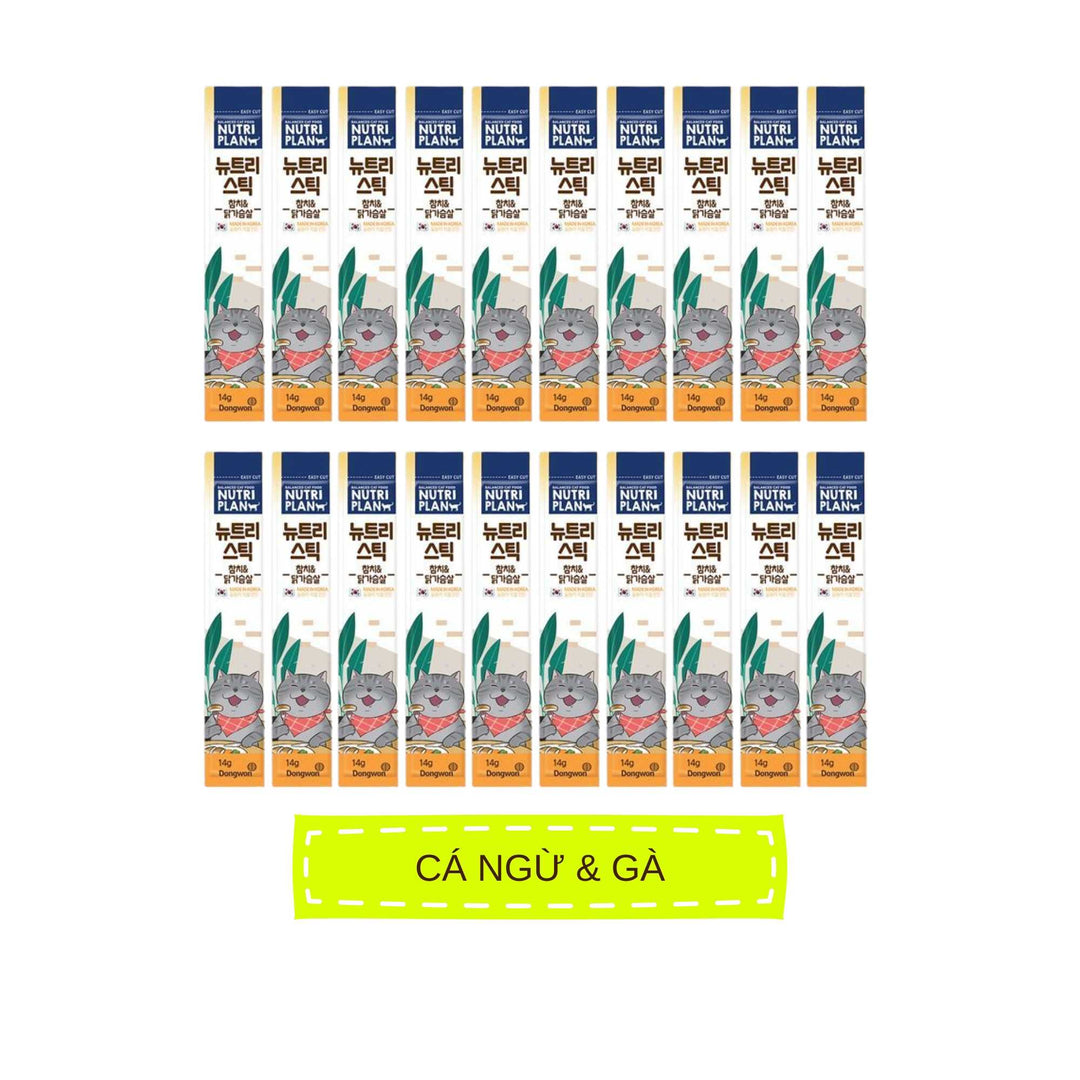 [Combo 10 - 20 Stick] Súp Thưởng Cho Mèo Nutri Plan, Thanh 14g