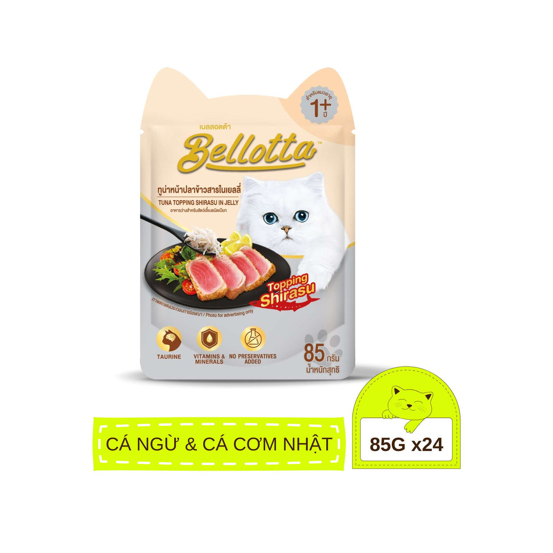 [Combo 24 Gói] Pate Mèo Bellotta Cá Ngừ Mix Vị, Mèo Trưởng Thành, Gói 85g