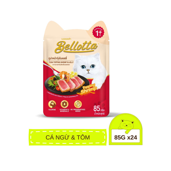 [Combo 24 Gói] Pate Mèo Bellotta Cá Ngừ Mix Vị, Mèo Trưởng Thành, Gói 85g