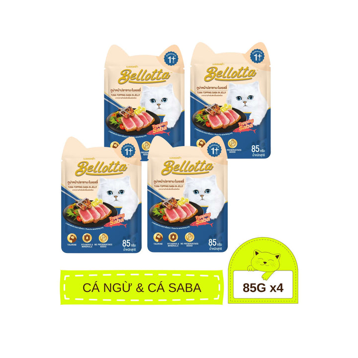 Pate Bellotta Cá Ngừ Mix Đầy Đủ Vị Cho Mèo Trưởng Thành, Gói 85g