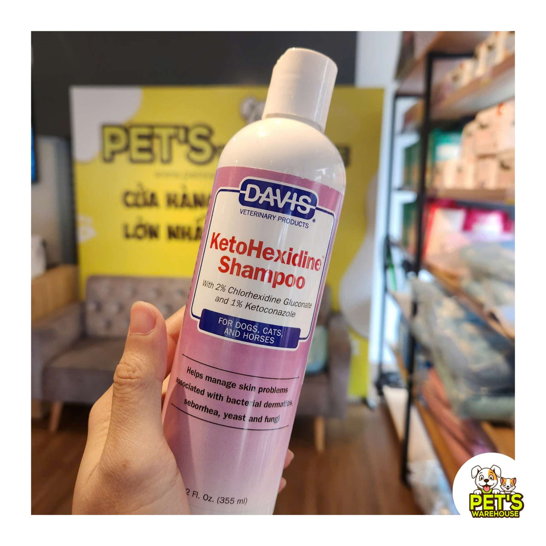 Sữa Tắm Davis Hỗ Trợ Nấm Viêm Da Cho Chó Mèo, Chai 355Ml