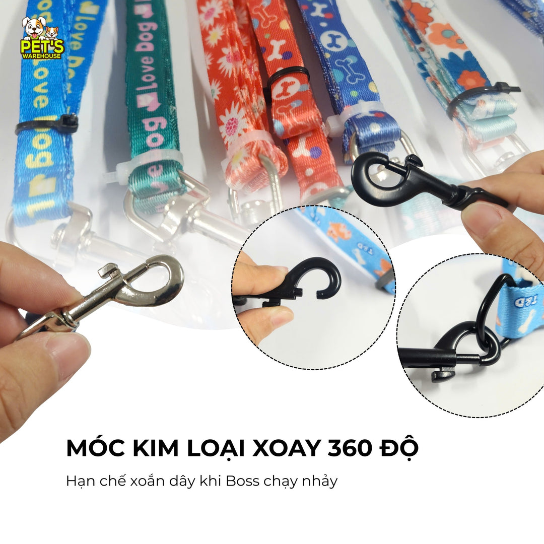 Dây Dắt Yếm Cho Chó Mèo T&D Diamonds Lucky/Collar, Thời Trang, Nhiều Size