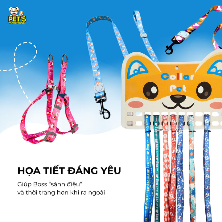 Dây Dắt Yếm Cho Chó Mèo T&D Diamonds Lucky/Collar, Thời Trang, Nhiều Size