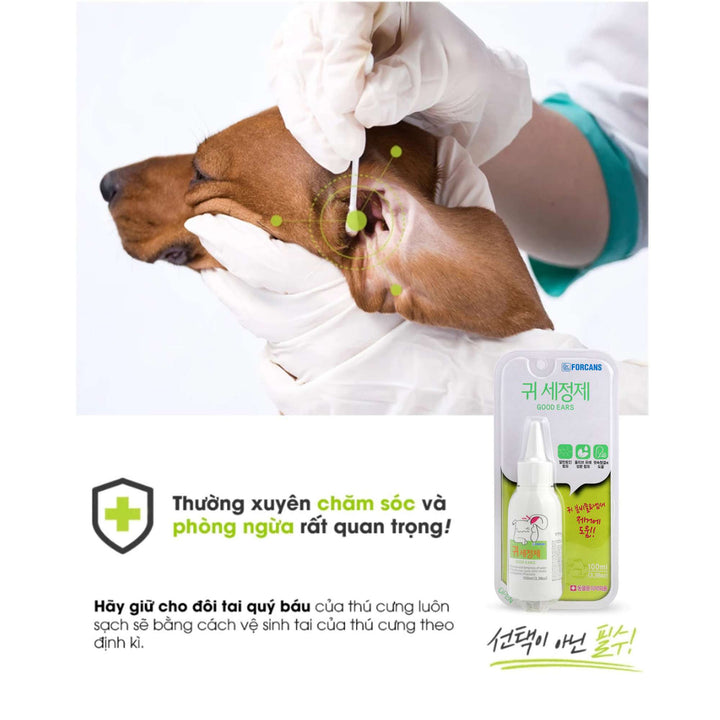 Dung Dịch Vệ Sinh Mắt, Tai Forcans Cho Chó Mèo, 100ML