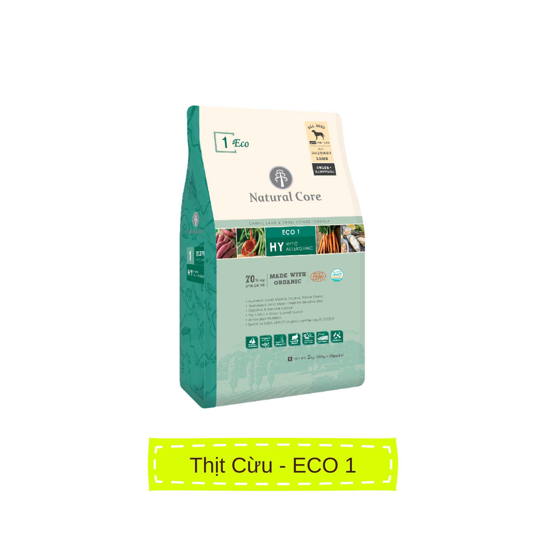 [2KG - 2.4KG] Hạt Hữu Cơ Natural Core Chó Mọi Lứa Tuổi