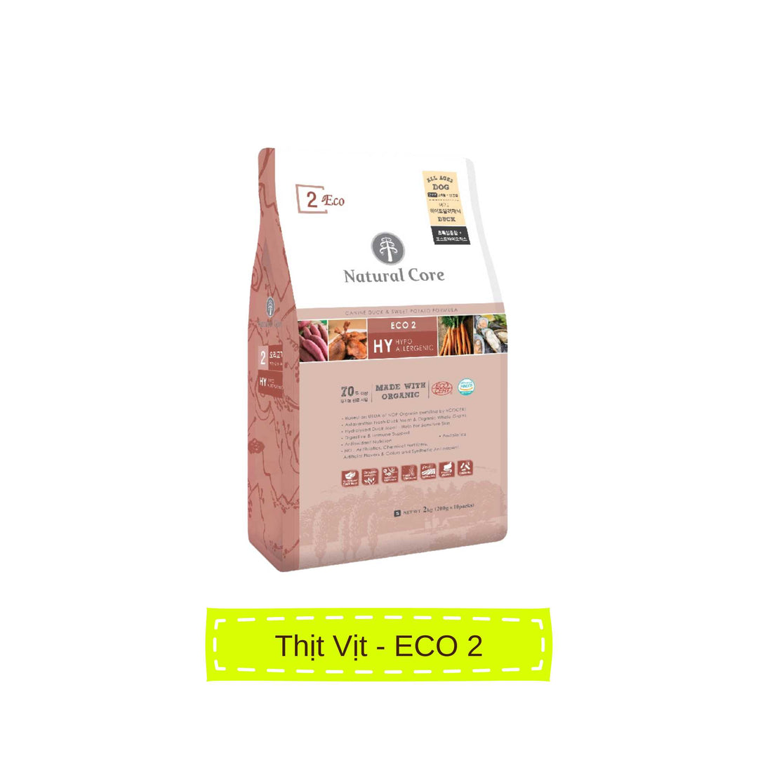 [2KG - 2.4KG] Hạt Hữu Cơ Natural Core Chó Mọi Lứa Tuổi