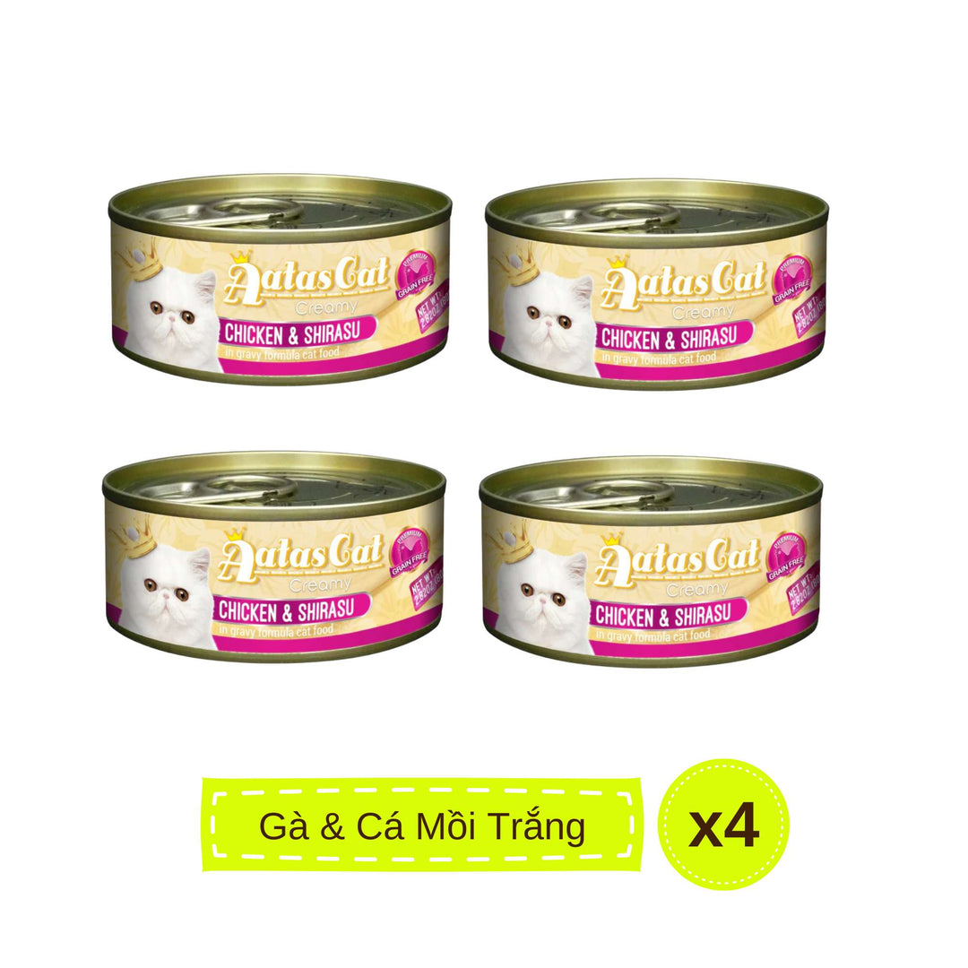 Pate Aatas cho mèo mọi lứa tuổi, lon 80g | Pet's Warehouse