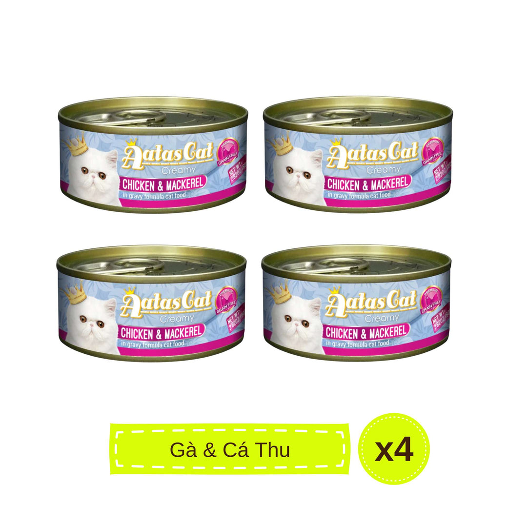 Pate Aatas cho mèo mọi lứa tuổi, lon 80g | Pet's Warehouse