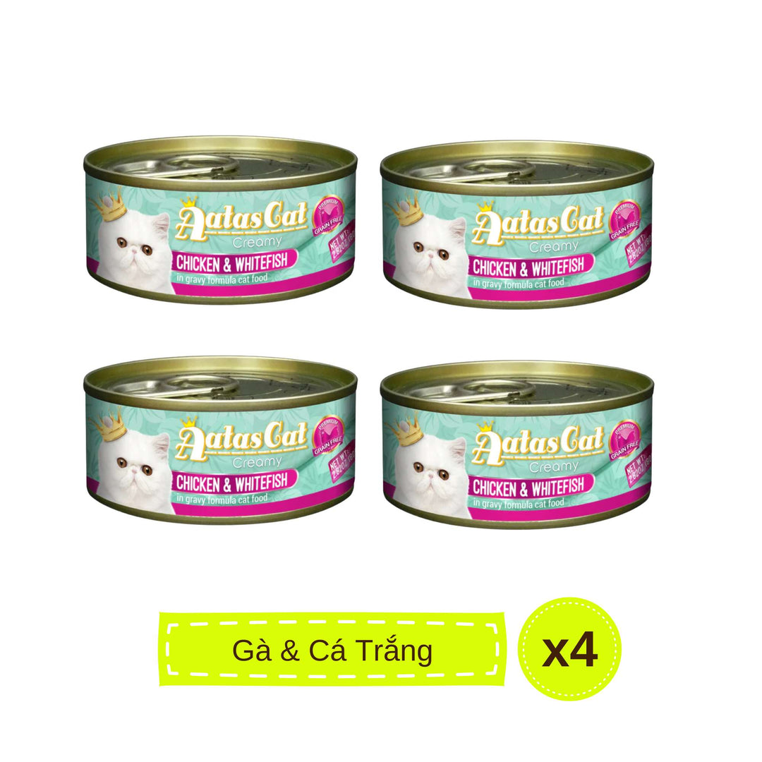 Pate Aatas cho mèo mọi lứa tuổi, lon 80g | Pet's Warehouse