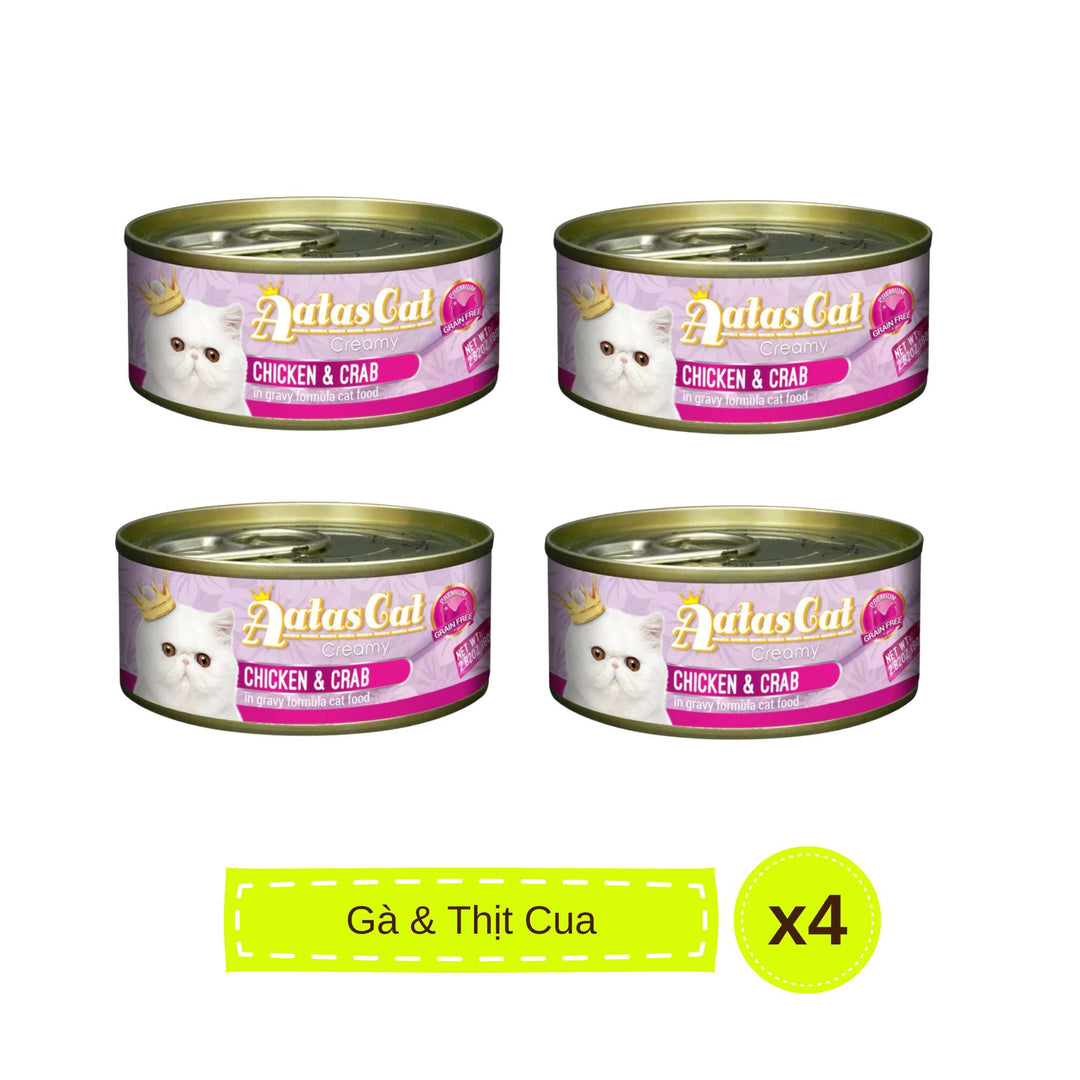 Pate Aatas cho mèo mọi lứa tuổi, lon 80g | Pet's Warehouse