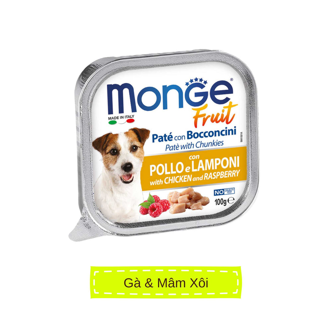 [Combo 12 hộp] Pate cho chó Monge nhiều vị, nhập khẩu từ Ý, 100g