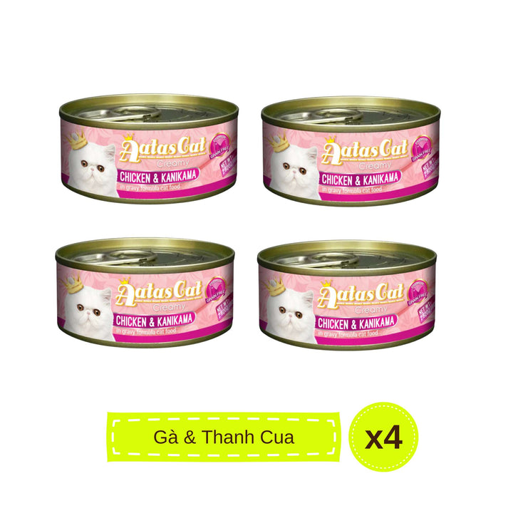 Pate Aatas cho mèo mọi lứa tuổi, lon 80g | Pet's Warehouse