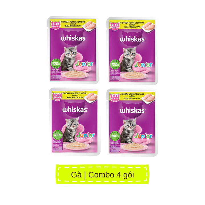 Pate Whiskas Mèo Con Gói 80G Nhiều Vị
