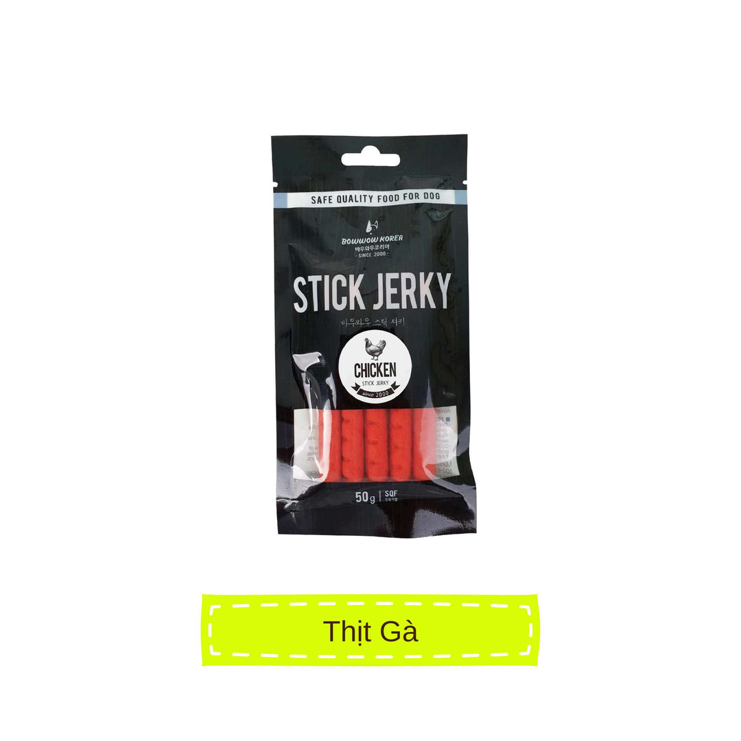 Snack Que Mềm Stick Jerky Bowwow Chó 50G