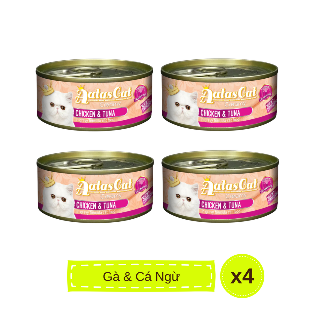 Pate Aatas cho mèo mọi lứa tuổi, lon 80g | Pet's Warehouse