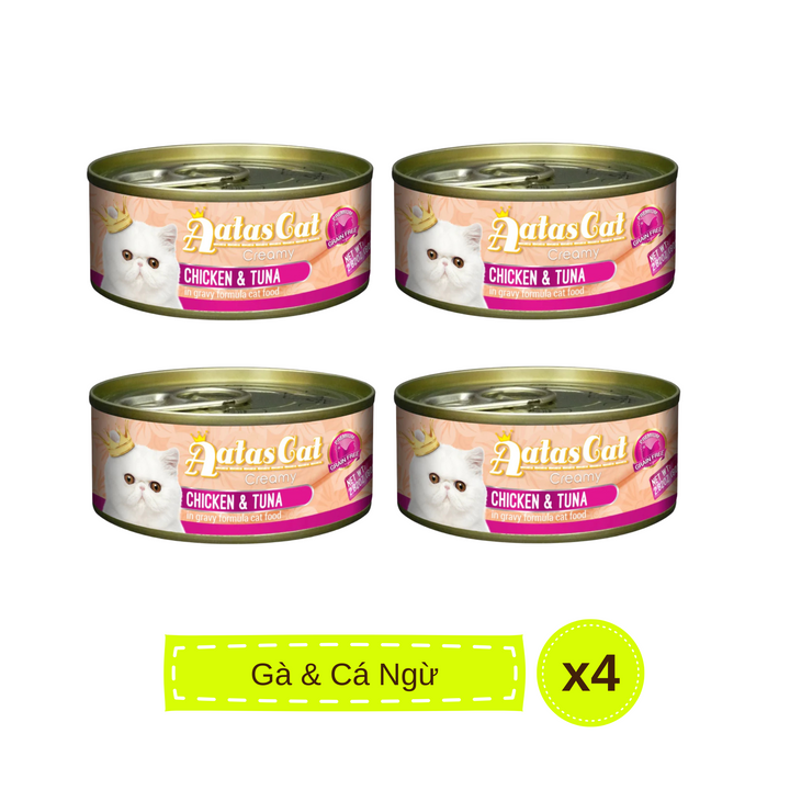 Pate Aatas cho mèo mọi lứa tuổi, lon 80g | Pet's Warehouse