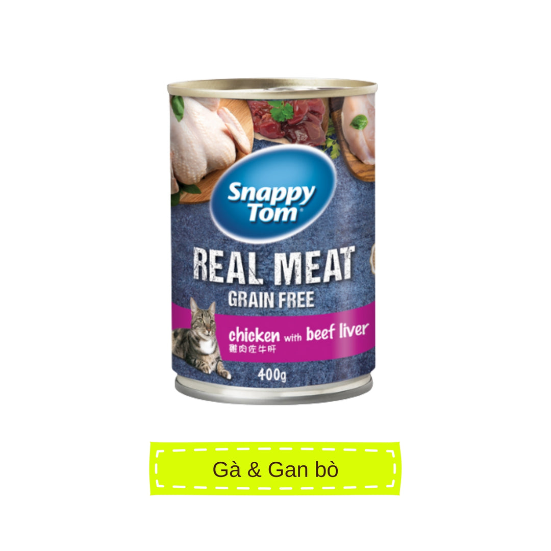 Pate Snappy Tom Real Fish Mèo Lon 400G