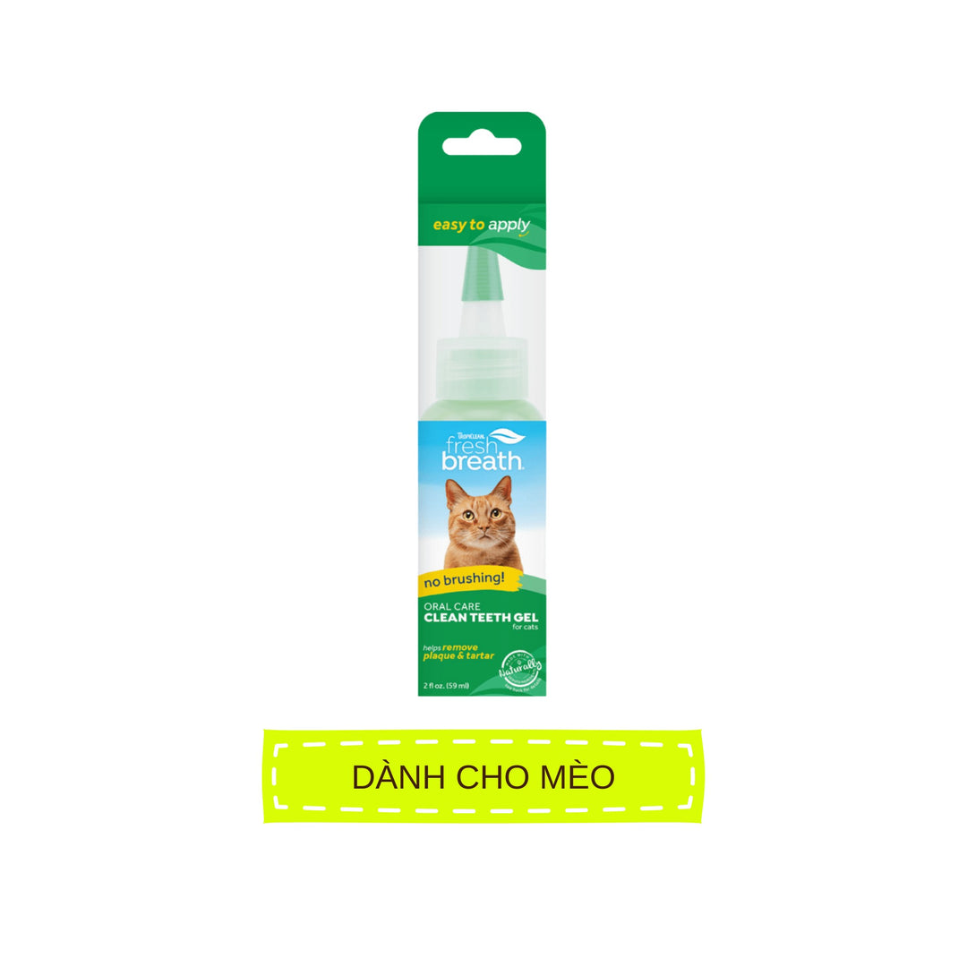Gel Vệ Sinh Răng Miệng Cho Chó Mèo TropiClean Fresh Breath, 59ml