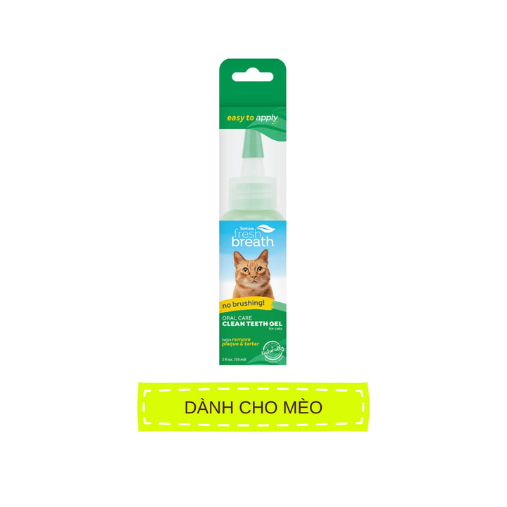 Gel Vệ Sinh Răng Miệng Cho Chó Mèo TropiClean Fresh Breath, 59ml