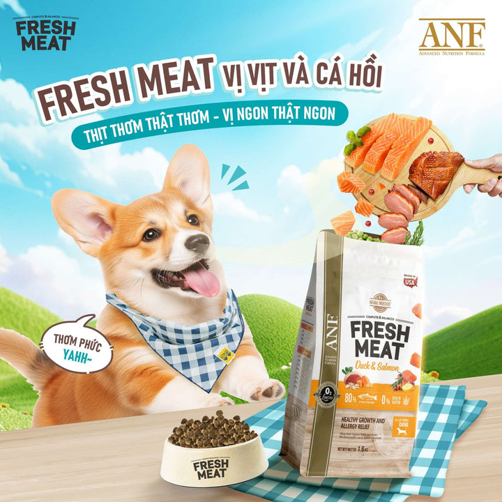 Hạt ANF Fresh Meat Gấp Đôi Thịt Tươi Cho Chó Mọi Lứa Tuổi, Túi 1.6Kg