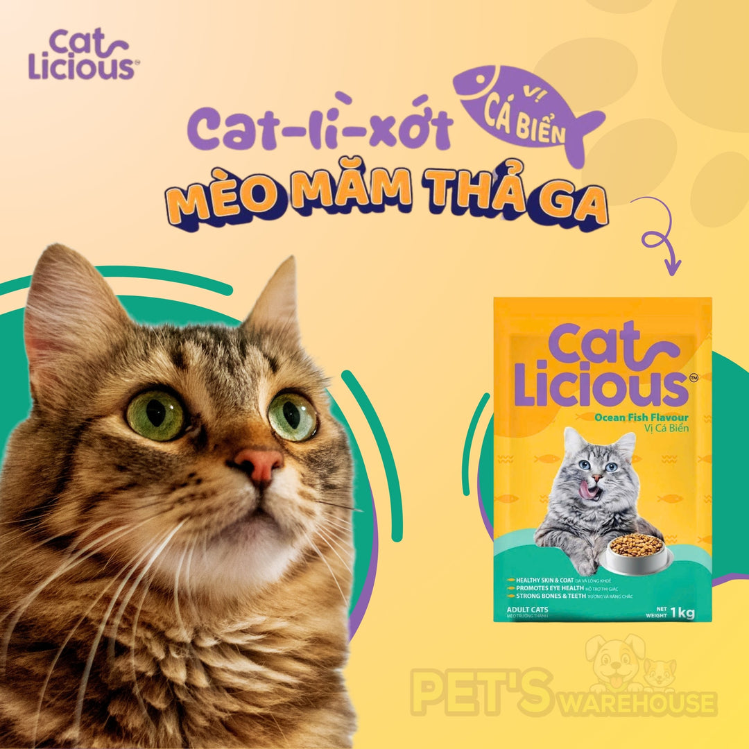 Hạt Cat Licious Cho Mèo Trưởng Thành, Vị Cá Biển, 1Kg