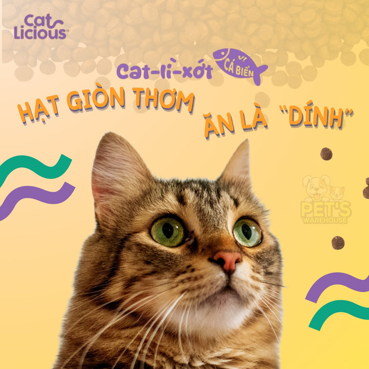 Hạt Cat Licious Cho Mèo Trưởng Thành, Vị Cá Biển, 1Kg
