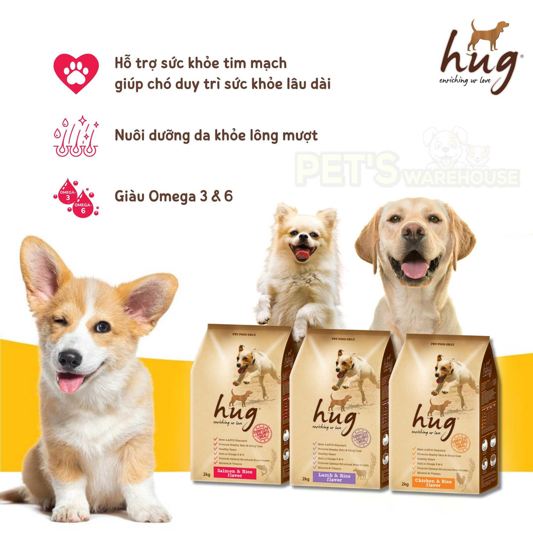 Hạt Cho Chó Trưởng Thành Hug, Túi 2Kg