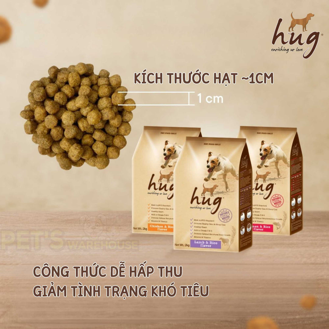 Hạt Cho Chó Trưởng Thành Hug, Túi 2Kg