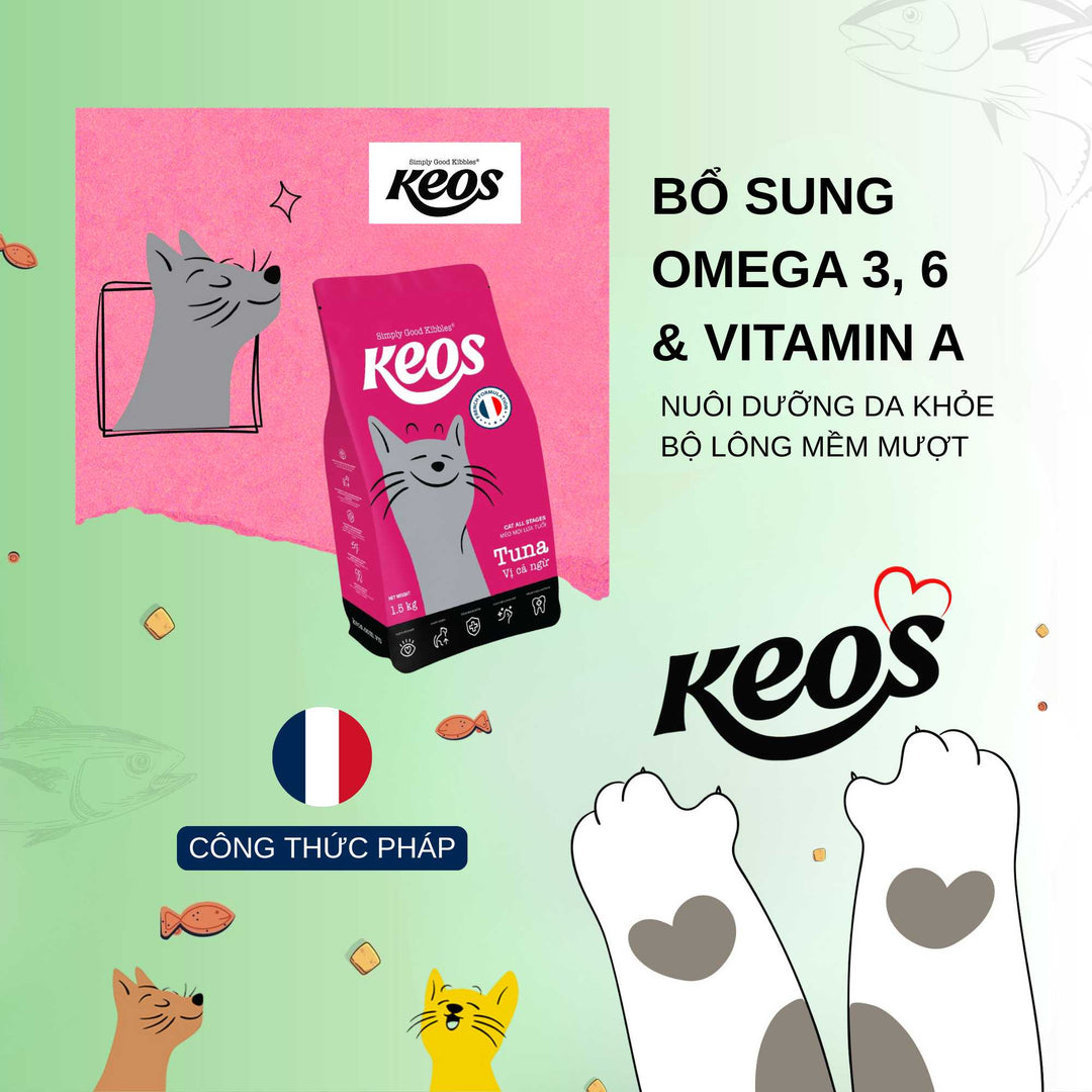 [350g - 1.5Kg] Hạt Keos Cho Mèo Mọi Lứa Tuổi, Nhiều Vị