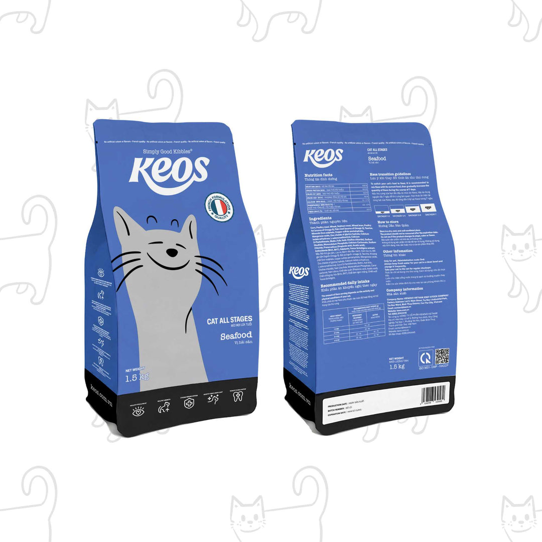 [350g - 1.5Kg] Hạt Keos Cho Mèo Mọi Lứa Tuổi, Nhiều Vị