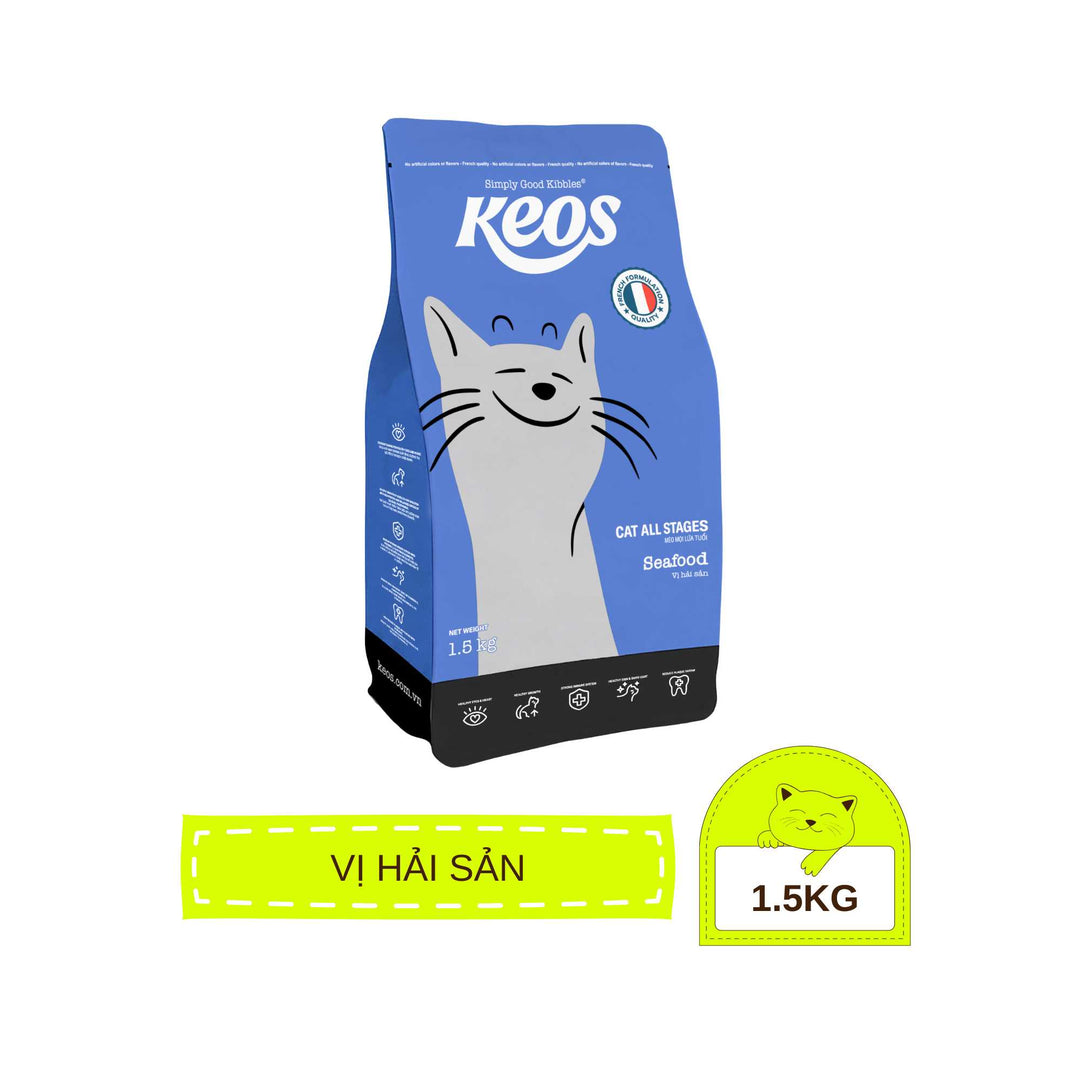 [350g - 1.5Kg] Hạt Keos Cho Mèo Mọi Lứa Tuổi, Nhiều Vị