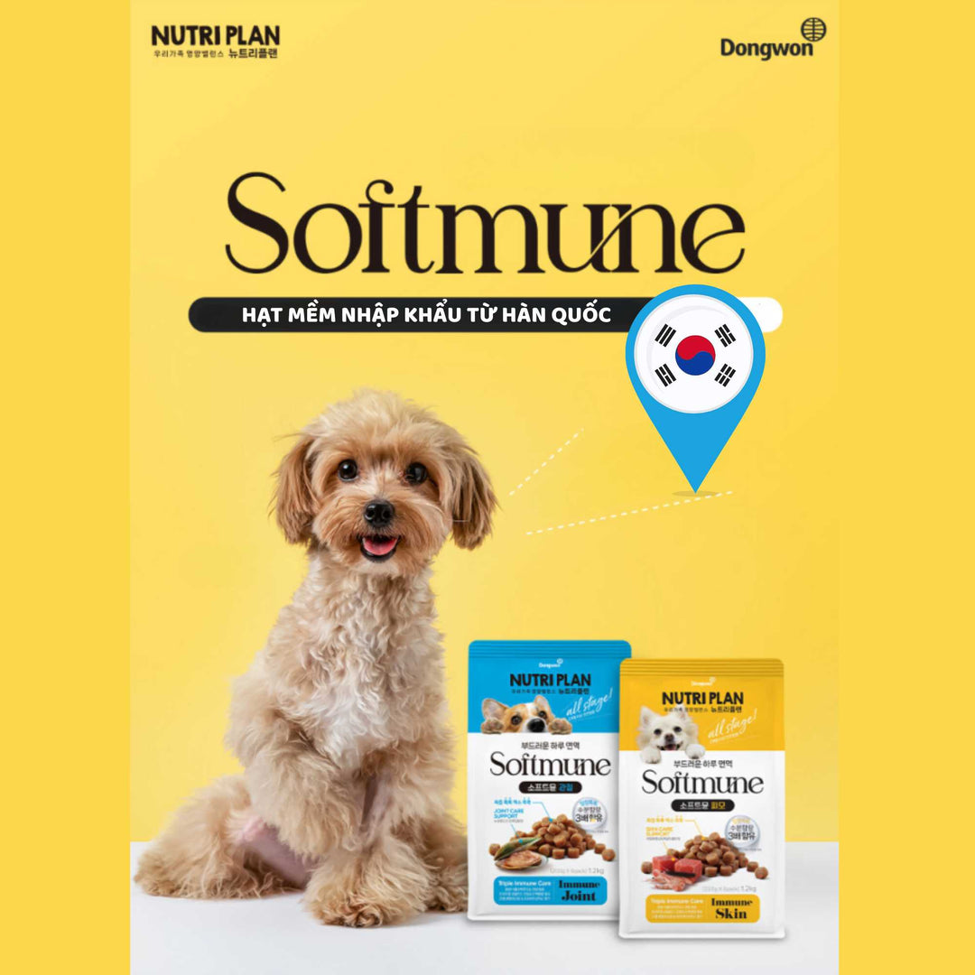 Hạt Mềm Cao Cấp Nutri Plan Softmune Cho Chó, Hỗ Trợ Lông Da & Xương Khớp, 1.2Kg