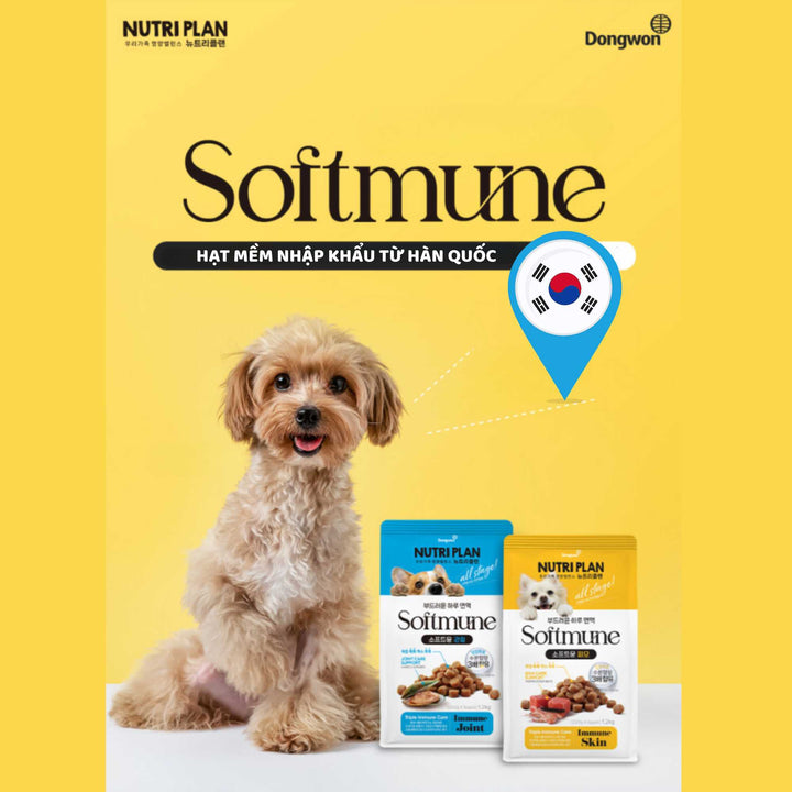 Hạt Mềm Cao Cấp Nutri Plan Softmune Cho Chó, Hỗ Trợ Lông Da & Xương Khớp, 1.2Kg