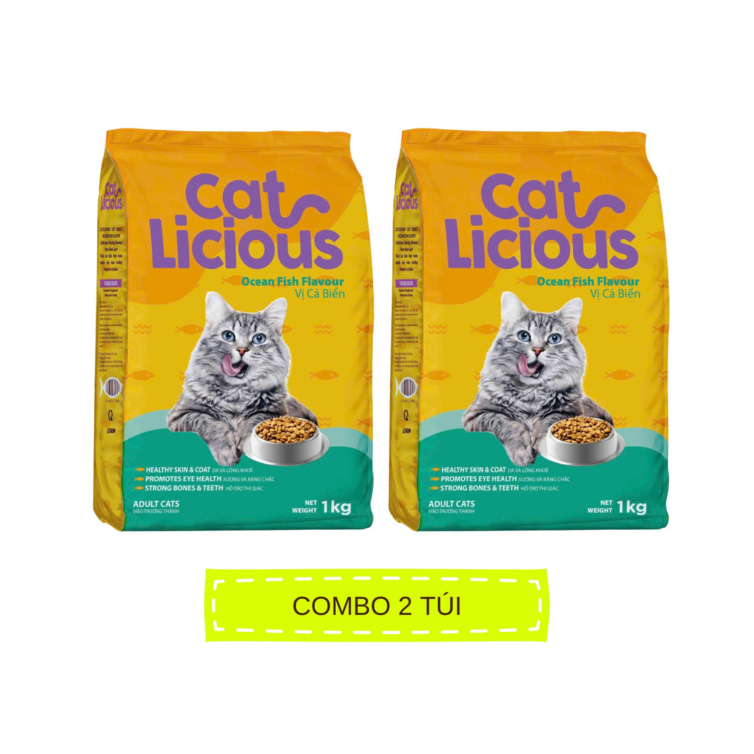 Hạt Cat Licious Cho Mèo Trưởng Thành, Vị Cá Biển, 1Kg