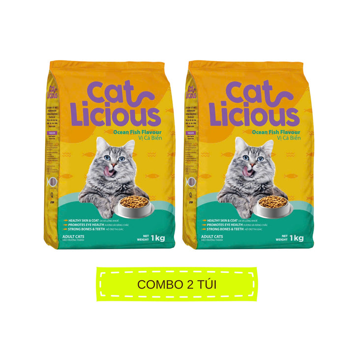 Hạt Cat Licious Cho Mèo Trưởng Thành, Vị Cá Biển, 1Kg