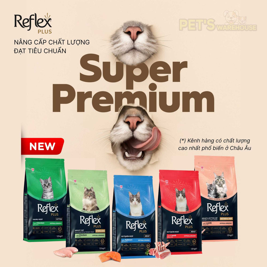 Hạt Reflex Plus Thổ Nhĩ Kỳ cho mèo mọi lứa tuổi, 1.5kg