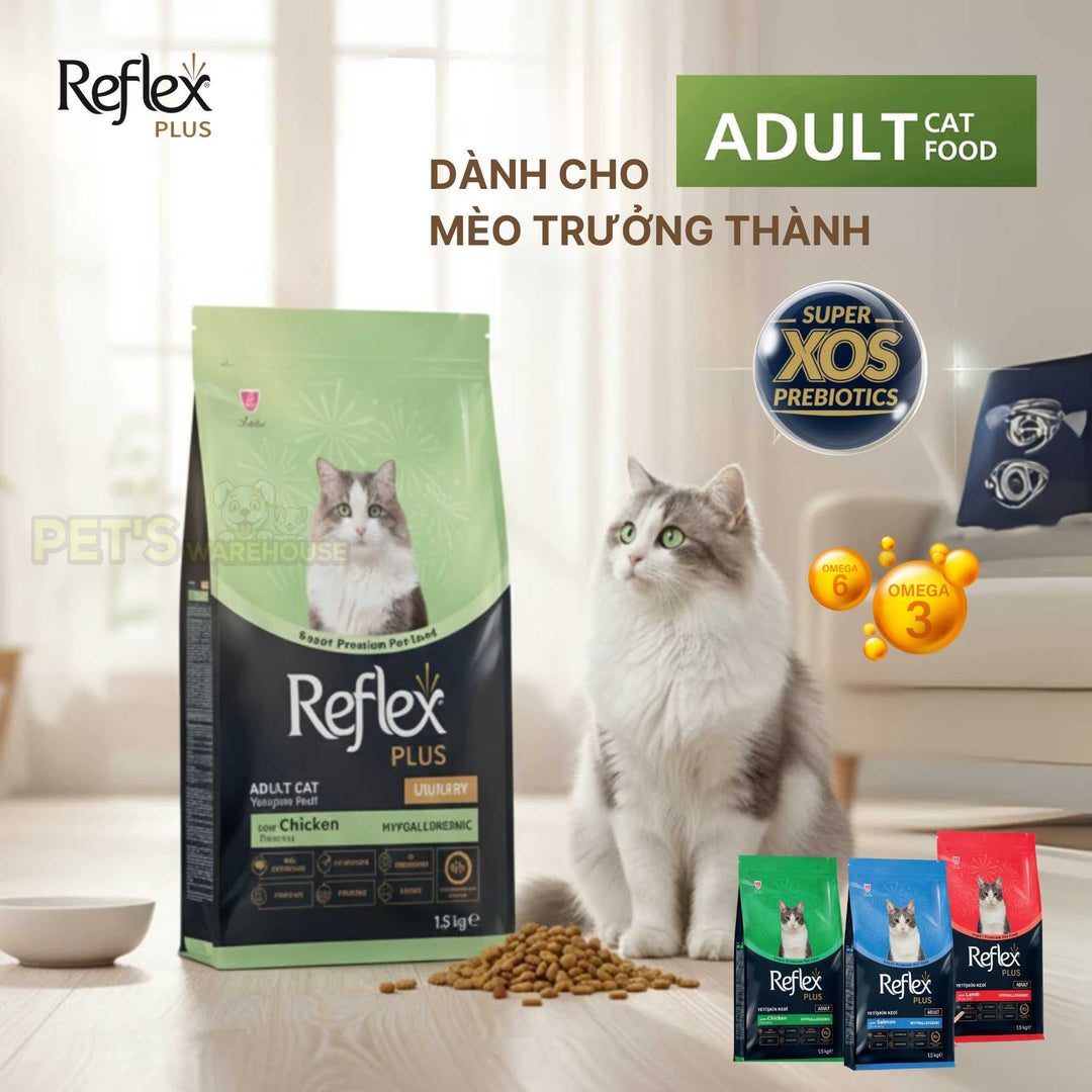 Hạt Reflex Plus Thổ Nhĩ Kỳ cho mèo mọi lứa tuổi, 1.5kg