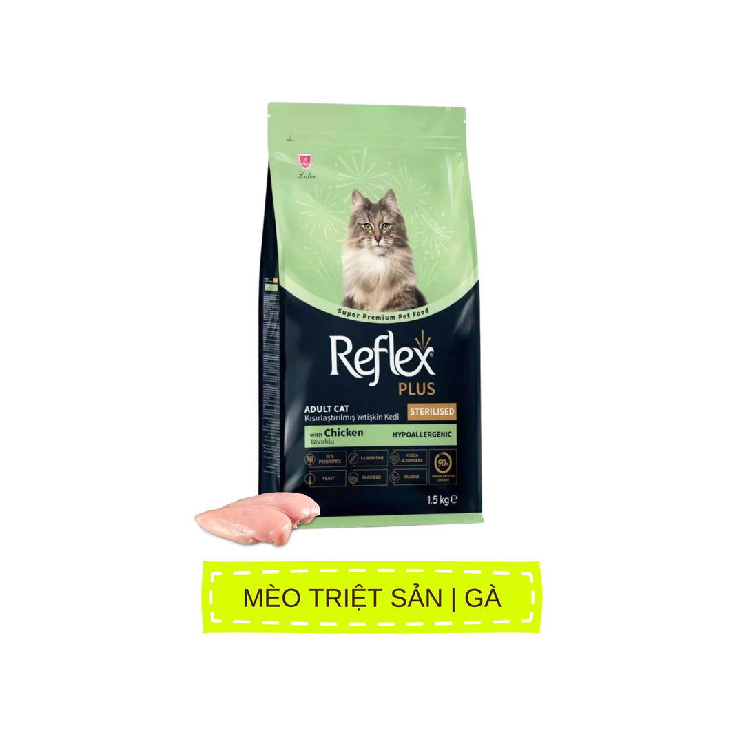Hạt Reflex Plus Thổ Nhĩ Kỳ cho mèo mọi lứa tuổi, 1.5kg