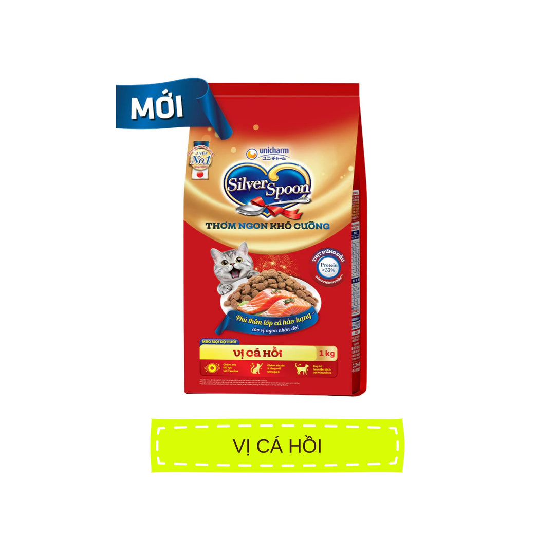 Hạt Silver Spoon (Nhật Bản) Cho Mèo Mọi Lứa Tuổi, Dòng Thơm Ngon, Túi 1Kg