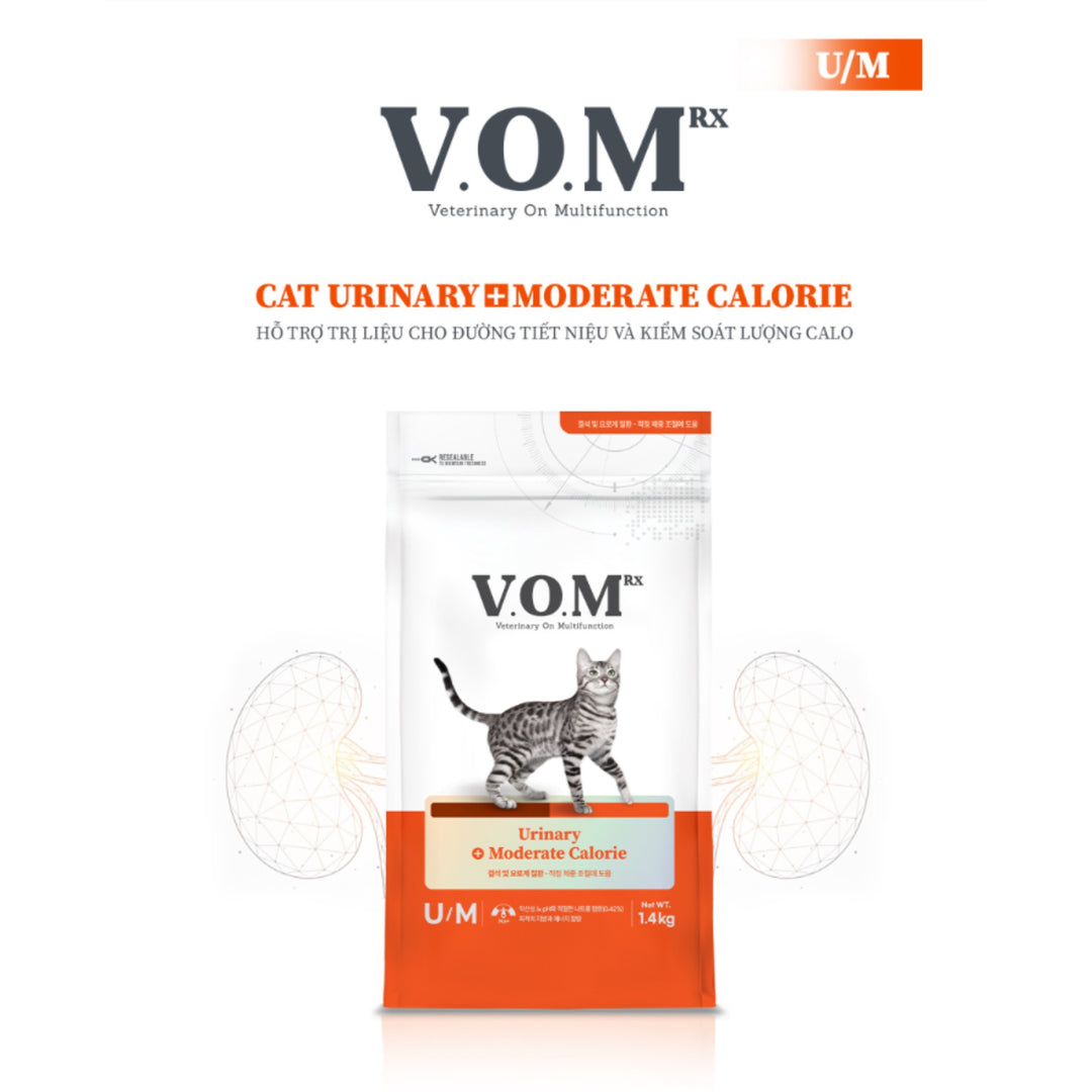 Hạt V.O.M Dinh Dưỡng Hỗ Trợ Đa Chức Năng Cho Mèo, Túi 1.4Kg
