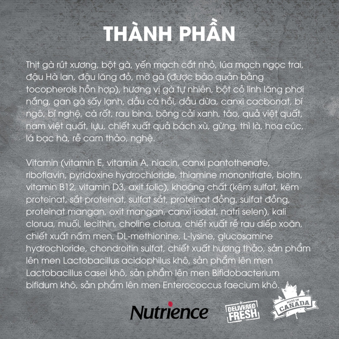 [10Kg] Hạt Nutrience Infusion Cho Chó Trưởng Thành Cỡ Vừa & Lớn, Thịt Gà & Rau Củ Quả Tự Nhiên