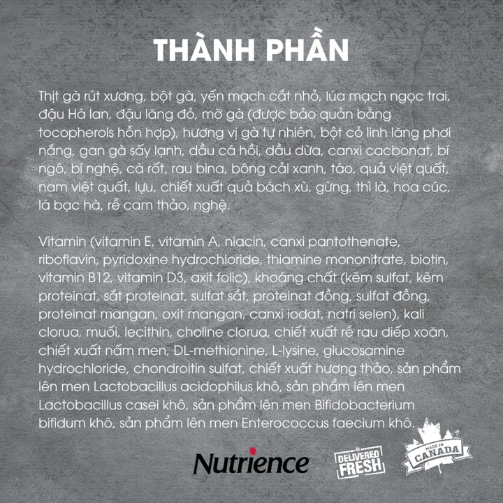 [10Kg] Hạt Nutrience Infusion Cho Chó Trưởng Thành Cỡ Vừa & Lớn, Thịt Gà & Rau Củ Quả Tự Nhiên