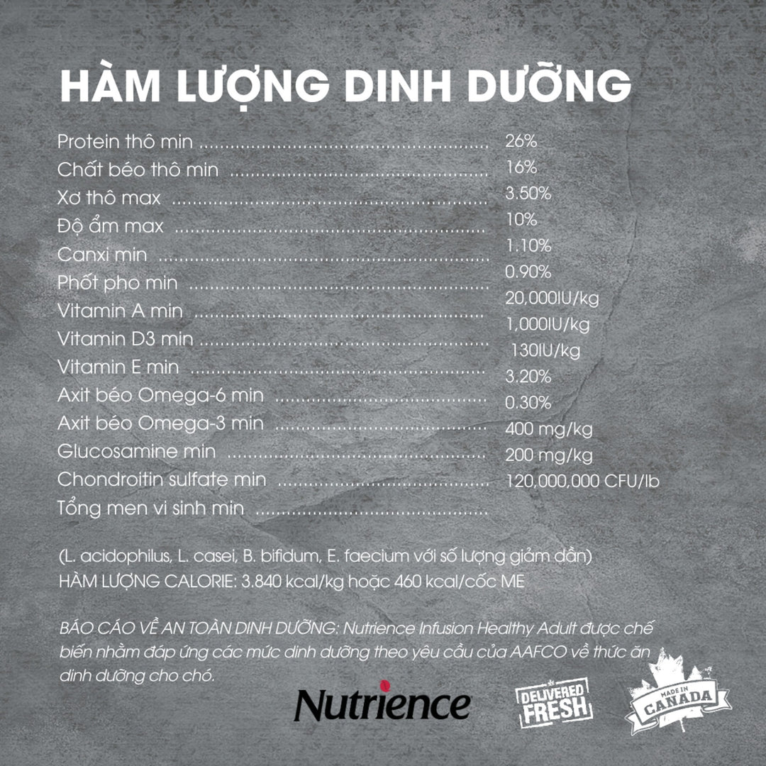 [10Kg] Hạt Nutrience Infusion Cho Chó Trưởng Thành Cỡ Vừa & Lớn, Thịt Gà & Rau Củ Quả Tự Nhiên