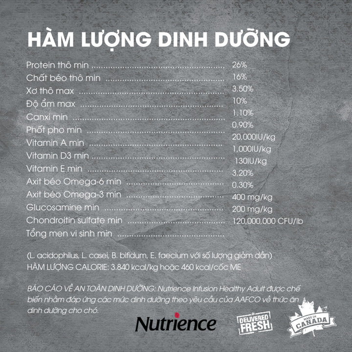 [10Kg] Hạt Nutrience Infusion Cho Chó Trưởng Thành Cỡ Vừa & Lớn, Thịt Gà & Rau Củ Quả Tự Nhiên