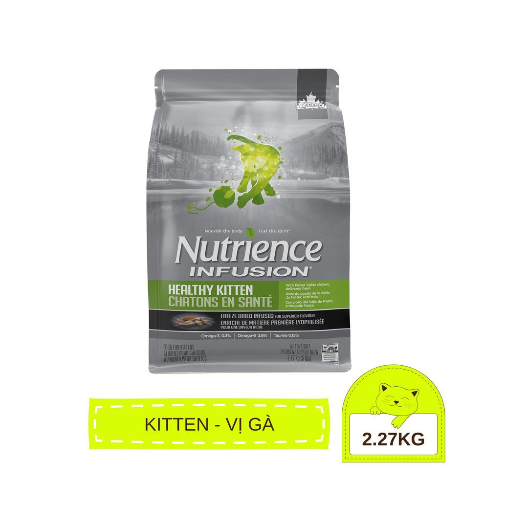 Hạt Nutrience Infusion Cho Mèo Con, Mèo Trưởng Thành 2.27Kg
