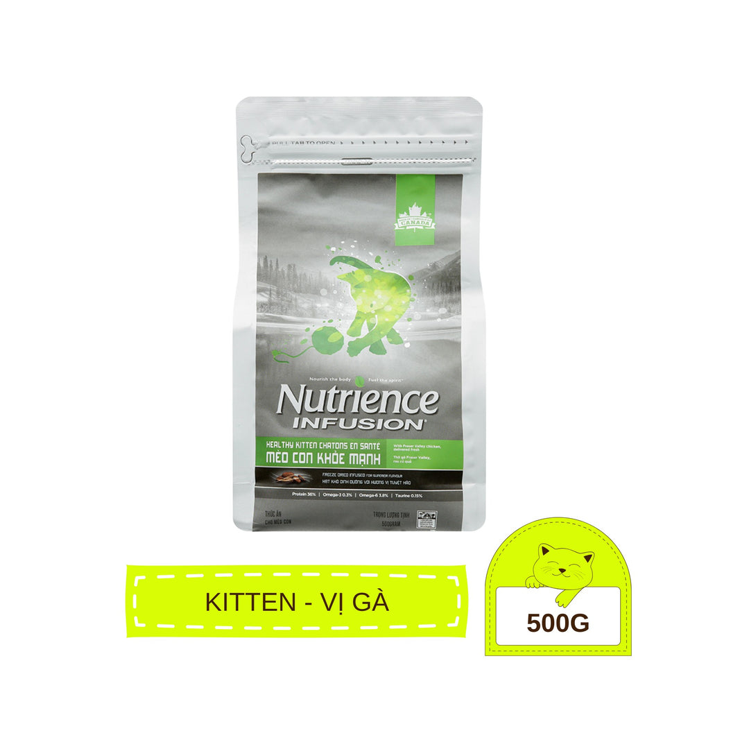 Hạt Nutrience Infusion Cho Mèo Con, Mèo Trưởng Thành 500g